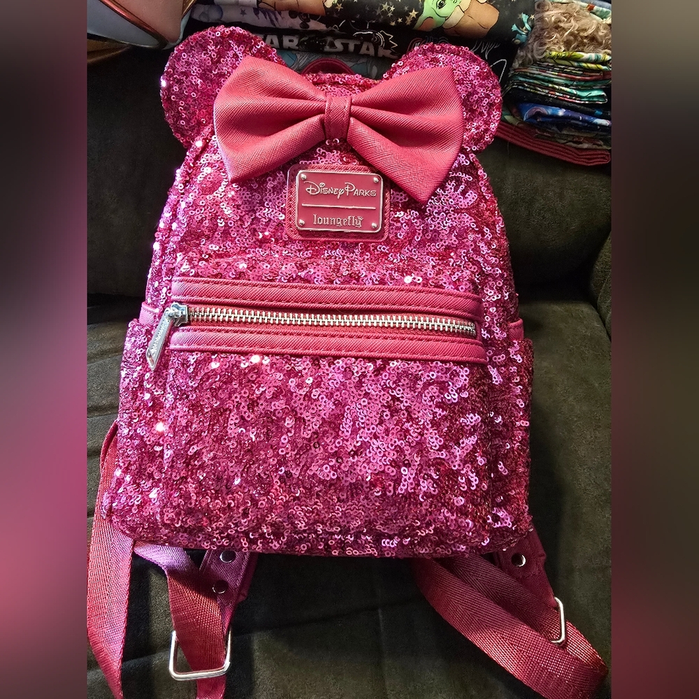 Loungefly Pink Sequin Backpack